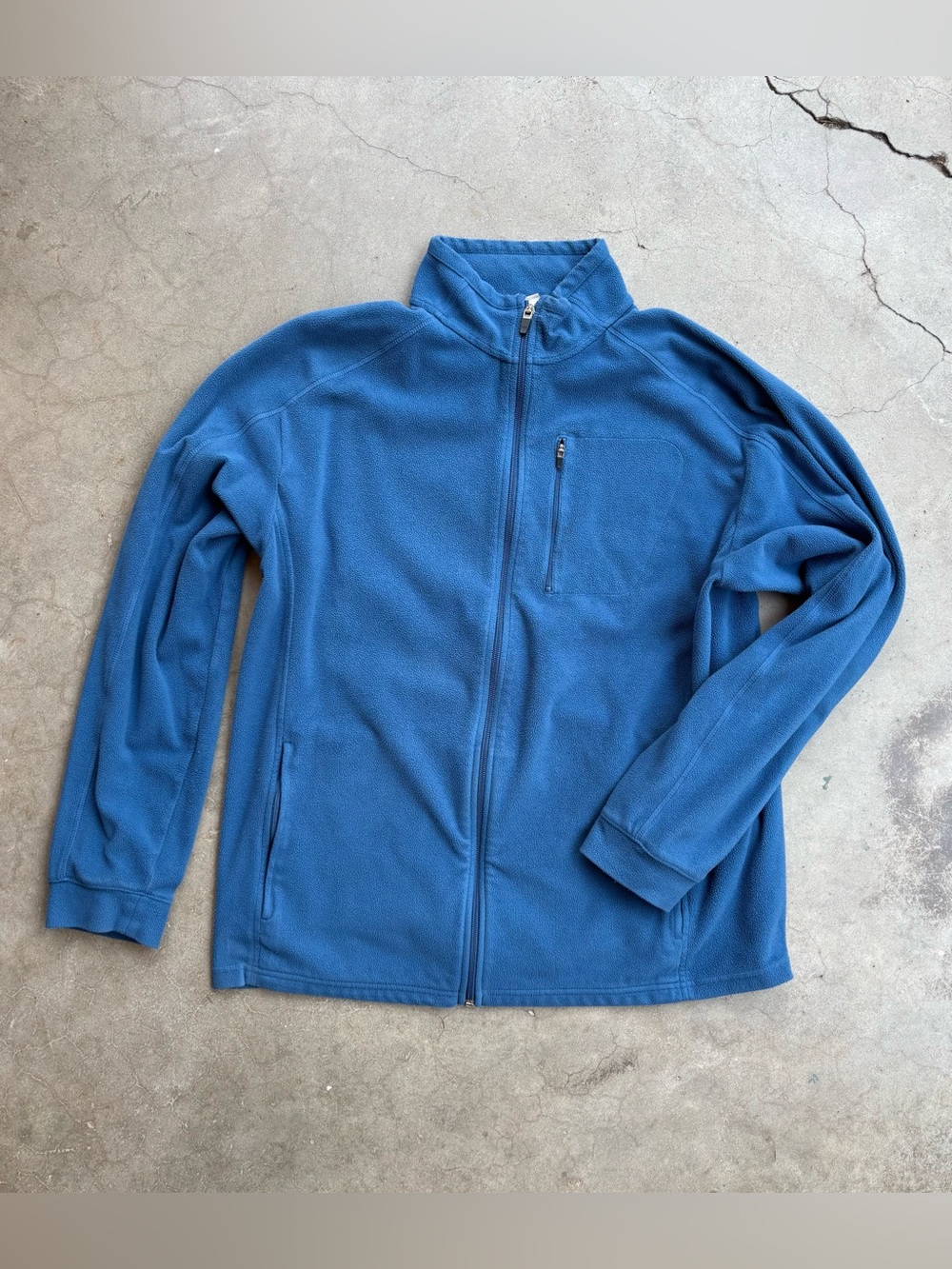 L.L. Bean Blue Full Zip Fleece Jacket